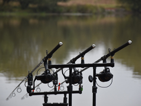 Rods on the lake.