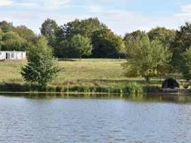 Fishing lodge from the lake.